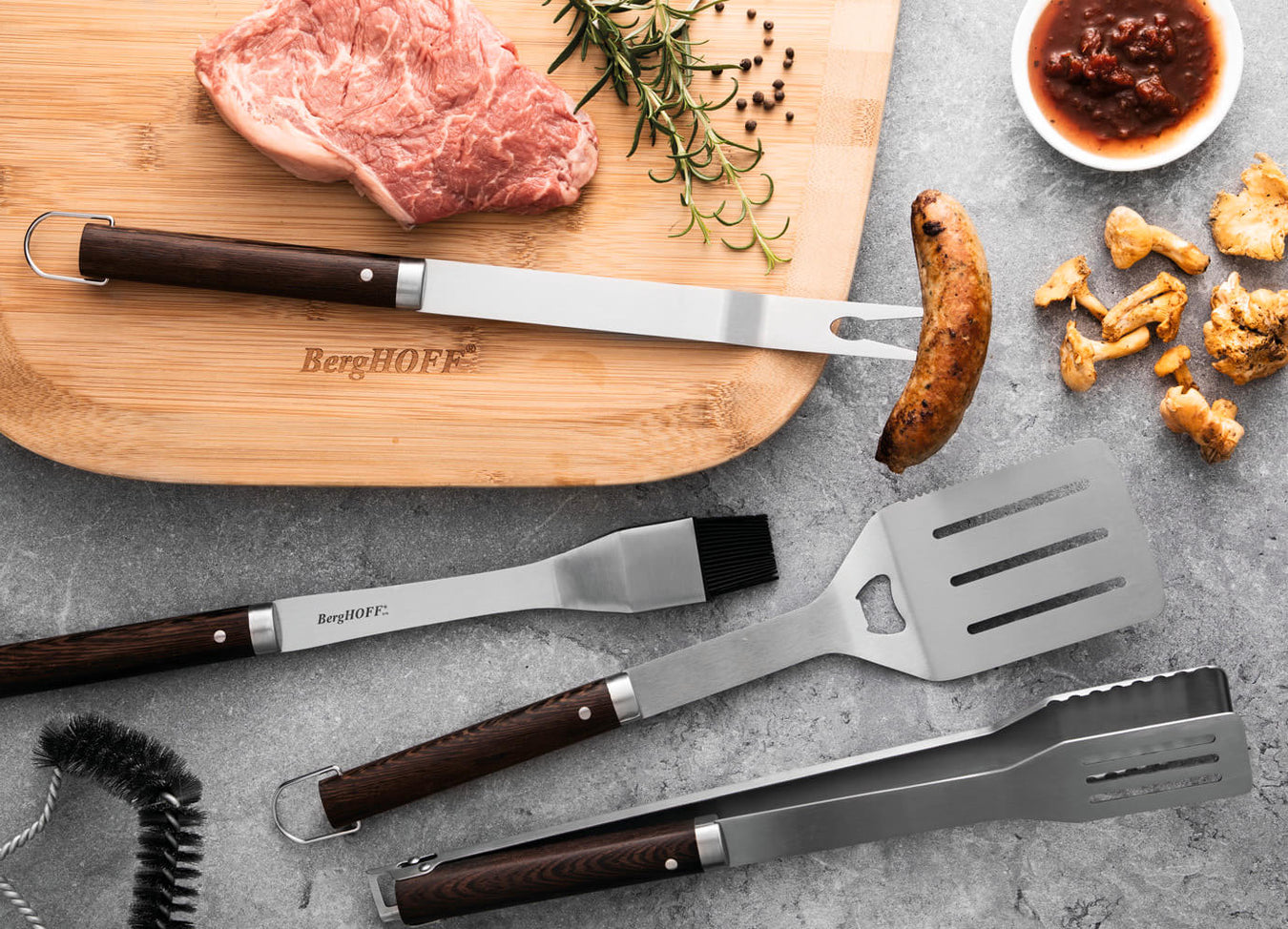 BergHOFF Barbecue Tool, Outdoor Chef Tools, Spatula, Turner, Brush